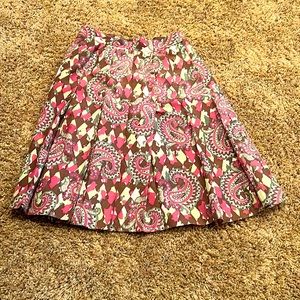 Vintage Barry Bricken 100% silk pleated skirt. Size 10.